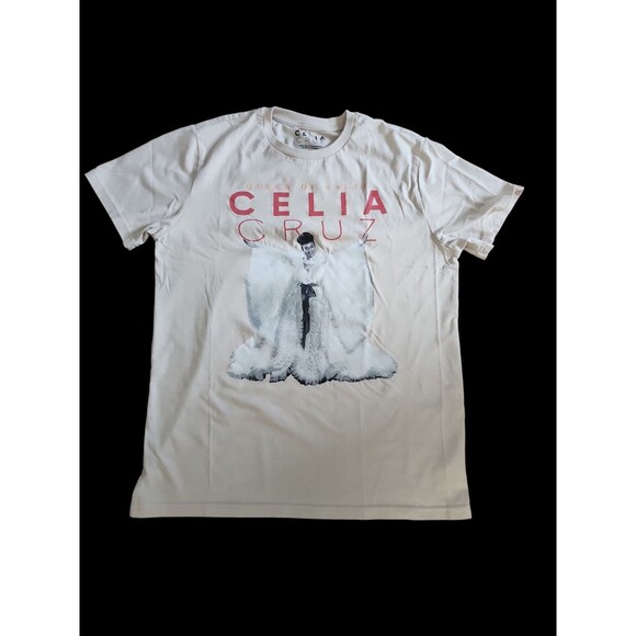 CELIA CRUZ Queen of Salsa Unisex Graphic Tee Medium Beige Latin Music Icon Merch - Picture 1 of 7